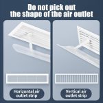 ⁦Sumkyle Central Air Conditioner Deflector Adjustable Punch-free Anti Direct Blowing Outlet Air Baffle Windshield Suitable for Central air conditioner's Register and Grille (75-150cm)⁩ - الصورة ⁦4⁩