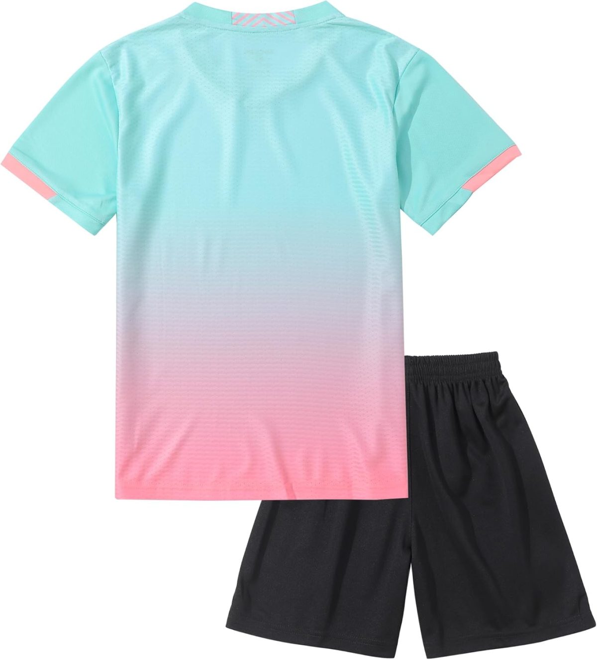 ⁦Mouniubull Boys Quick Dry Short Sleeve T-shirt and Mesh Shorts Soccer Set-C⁩ - الصورة ⁦2⁩