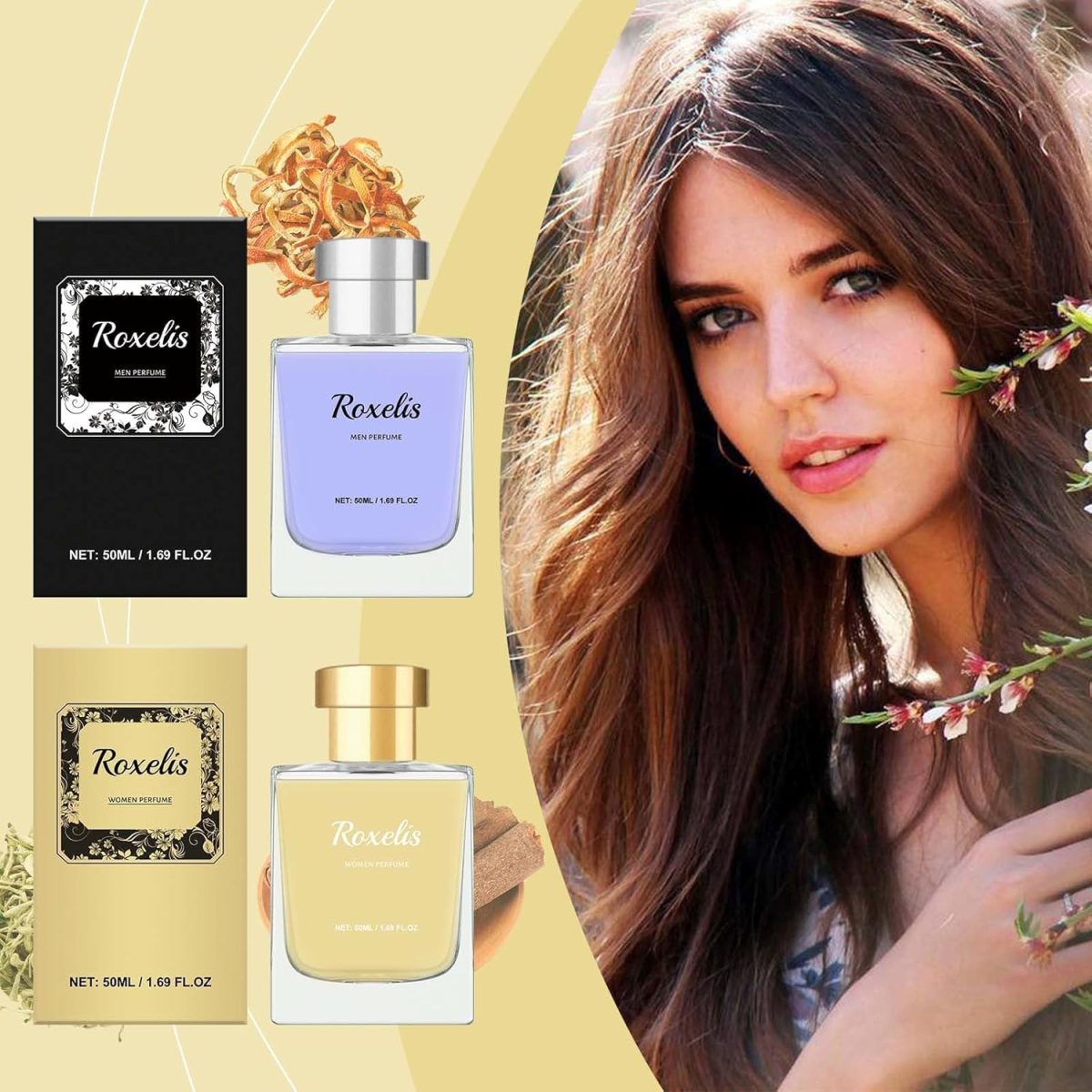 Pheromone Cologne for Men And Women, Men Perfume Cologne, Long-Lasting Pheromones Spray, Warm and Sunny Men's Perfume, Natural And Fresh Without Pungent, Eau De Parfum Floral And Fruity Perfume(2 Pcs)