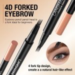 ⁦Excefore Brown Eyebrow Pen, 2 Pcs Brown Eyebrow Pencil With 4 Micro-Fork Tipm,Natural Stereoscopic Long-Lasting, Waterproof, Non-Fadin, Creates Natural Looking Brows Effortlessly, for All Brow Shapes⁩ - الصورة ⁦5⁩