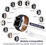 ⁦Vertebraid USB C Watch Charger Cable Compatible for Apple Watch: Magnetic Charger Cable Compatible with iWatch Series 10/9/8/7/6/5/4/3/2/1/SE/SE2, Travel Type C Charging Cord, 4.9ft⁩ - الصورة ⁦2⁩