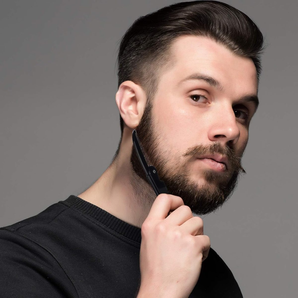 ⁦Azonee Folding Mustache Comb and Beard Comb, Small Pocket Comb for Men Everyday Grooming and Hair Care. Saw-cut and Hand Polished Styling Men's Folding Comb(3 Pieces)⁩ - الصورة ⁦4⁩