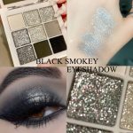 ⁦Azonee Black White Smokey Eyeshadow Palette, 9 Colors Matte Glitter Eyeshadow Makeup Palette Silver Gray Eye Shadow for Girls and Women, with Prism Mirror⁩ - الصورة ⁦3⁩