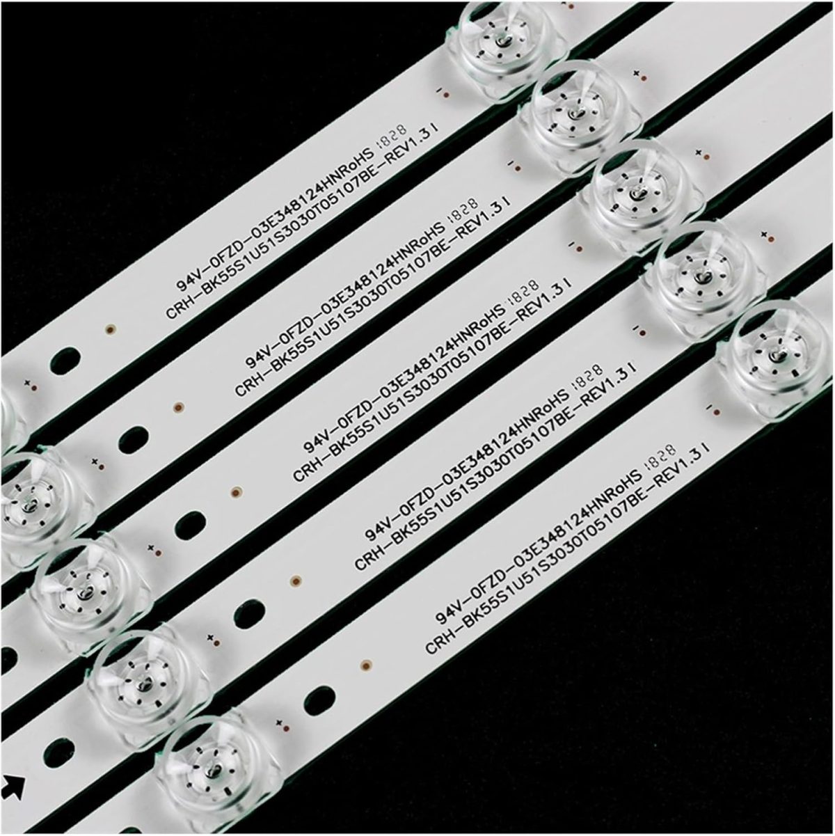 ⁦5pcs 1056mm Square Lens Led Backlight Strips for H.ai/er 55inch CRH-BK55S1U51S3030T05107BE HZ55A67 HZ55H55⁩ - الصورة ⁦3⁩