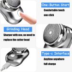 ⁦AWH Mini-Shave Portable Electric Shaver for Men, 2023 New Upgrade Rechargeable Mini Razor Easy One-Button Use Suitable for Home,Car Travel,Christmas,Father's Day,Mother's Day Gift⁩ - الصورة ⁦4⁩