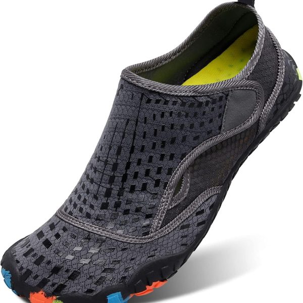 L-RUN Water Shoes Mens Womens Outdoor Quick Dry Aqua Barefoot Beach Shoes for Swim Surf Diving Summer Water Sports