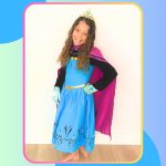 ⁦Cokos Box Girls Coronation Dress Costume Cape Gloves Tiara Crown Accessories Set⁩ - الصورة ⁦7⁩