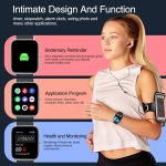 ⁦Smart Watch for Men Women, Step Counter Watch with Heart/Sleep Tracking,1.85" Full Touch Screen Smartwatch,Fitness Tracker with Blood Oxygen/Blood Pressure Detection,Compatible Android/iOS (Black)⁩ - الصورة ⁦6⁩