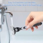 ⁦KOWVOWZ Razor Blades Men, 20pcs Razor Blade Refills with Precision Trimmer, 3 Layer Mens Razor Manual Shaver Blade, Professional Barber Beard Razor Blades⁩ - الصورة ⁦4⁩