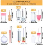 ⁦Vankcp 30 Pcs Cute Empty Lip Gloss Tubes, 6 Styles Lip Glaze Tubes Novelty Red Wine Glass Lip Oil Bottles Ice-Cream Shaped Empty Lip,Refillable Lip Balm Containers for Women Girls DIY(5/8/10ML)⁩ - الصورة ⁦2⁩