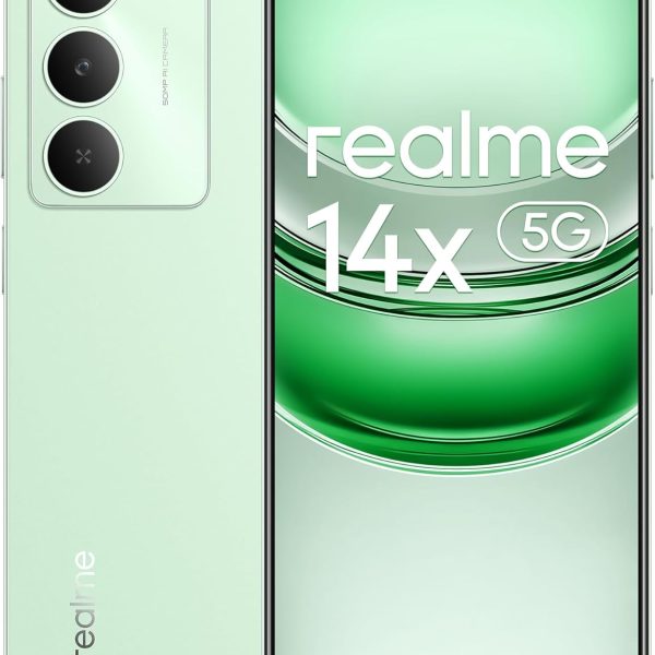 Realme 14x Dual-SIM 256GB ROM + 8GB RAM (GSM Only | No CDMA) Factory Unlocked 5G Smartphone (Peridot Green) - International Version