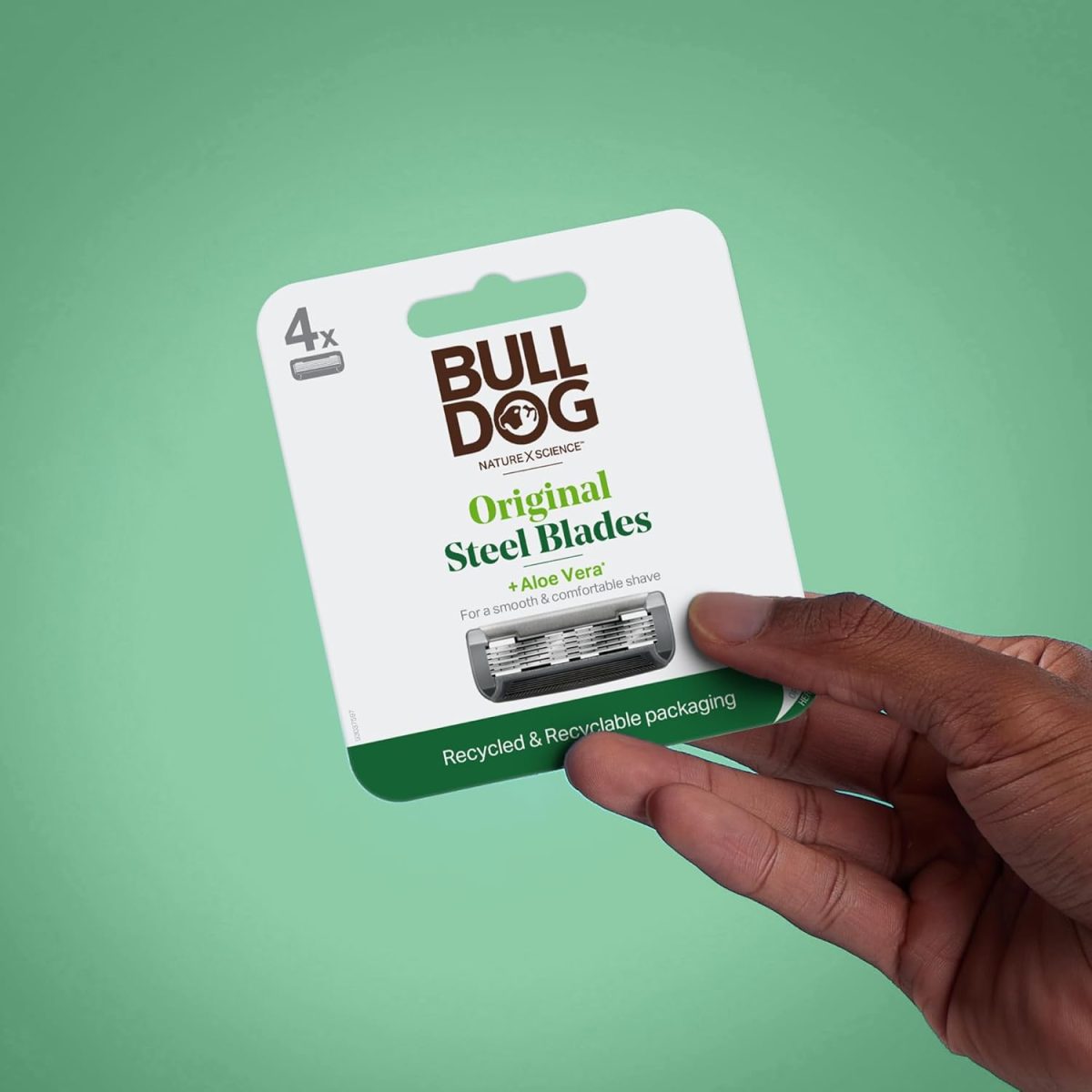 ⁦Bulldog Mens Skincare and Grooming Original Razor Blades Refills for Men, 4 Count⁩ - الصورة ⁦7⁩