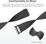 ⁦NESLIN Milanese Band Compatible with Huawei Watch GT5/GT5 Pro 2024/GT4 46mm/Watch 4/4 Pro 46mm/GT3/GT3 Pro/GT2 Pro/GT2 46mm/GT Runner Stap, 22mm Stainless Steel Replacement Strap⁩ - الصورة ⁦4⁩