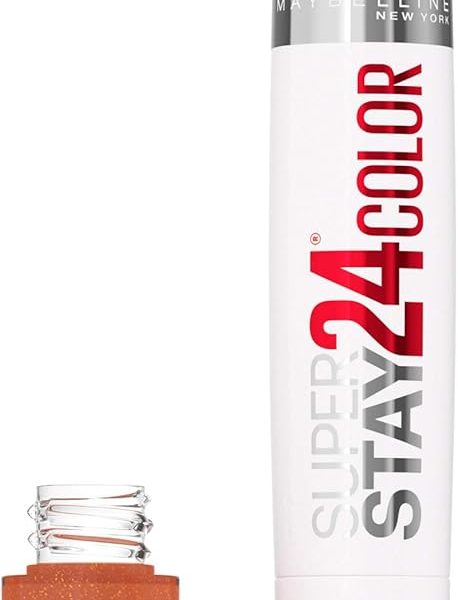 Maybelline SuperStay 24 2-Step Long Lasting Liquid Lipstick and Lip Balm, High-Impact Lip Color, Satin Finish, Copper Glisten