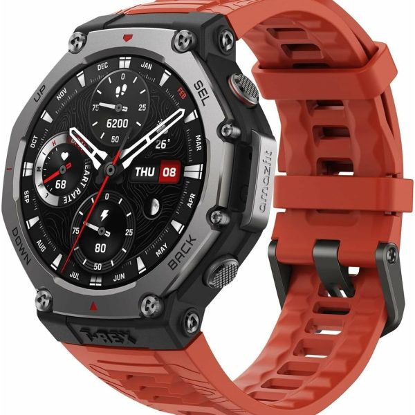 AMAZFIT T-Rex 3 Outdoor Smartwatch 48mm AMOLED Display, Offline Maps & Navigation, 6 Satellite Systems Dual Band GPS, 27 Days Battery Life, NFC Payment, 170 Sports Mode, 45m Freediving for Adventure