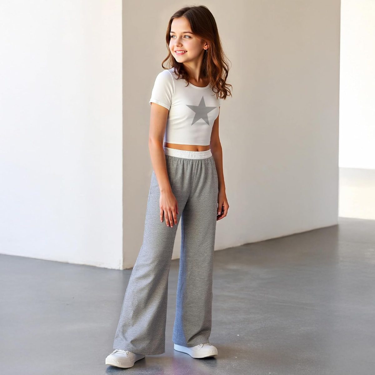 ⁦Xulinova girls floral summer set, ruched top & shorts, modest 2-piece outfit for Eid, holidays | ملابس بنات صيفية⁩ - الصورة ⁦3⁩
