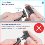 ⁦YINKE Guide Comb Attachments with Stand Body Skin Guards for Philips OneBlade & One Blade Pro QP2520 QP2530 QP2620 QP2630 Face Hair Clippers Beard Trimmer Replacement Pack Kit（Razor Not Included）⁩ - الصورة ⁦4⁩