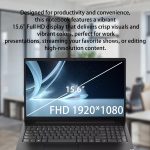 ⁦Lenovo V-Series V15 Business Laptop | 15.6" FHD 1920 * 1080 | 13th Gen Intel Core i7-13620H | 40GB RAM | 1TB SSD | Webcam | Wi-Fi 6 | Windows 11 Pro | Black | Bundle with ADATA 512GB External SSD⁩ - الصورة ⁦5⁩