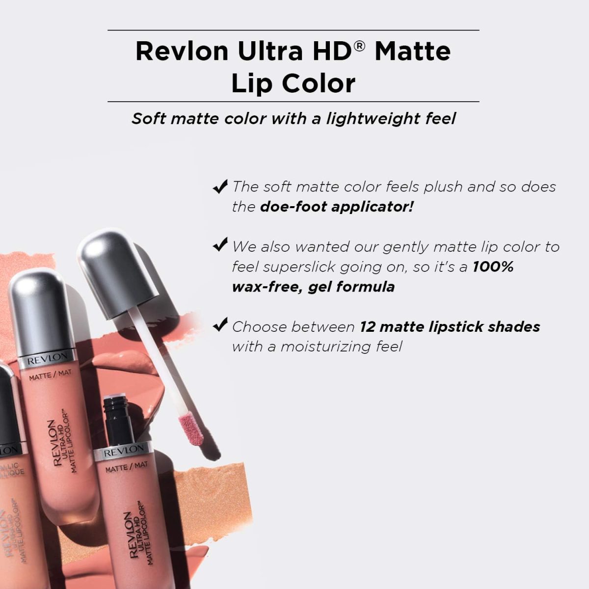⁦Revlon Ultra HD Matte Lipcolor - 0.2 oz, No.635 Passion⁩ - الصورة ⁦4⁩