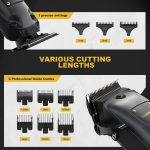 ⁦SUPRENT Hair Clippers for Men Professional, USB-C Rechargeable Cordless Clippers for Hair Cutting, Mens Hair Clippers and Trimmer Kit for Barber with LED Display for Barbers & Home Use (Gray)⁩ - الصورة ⁦6⁩