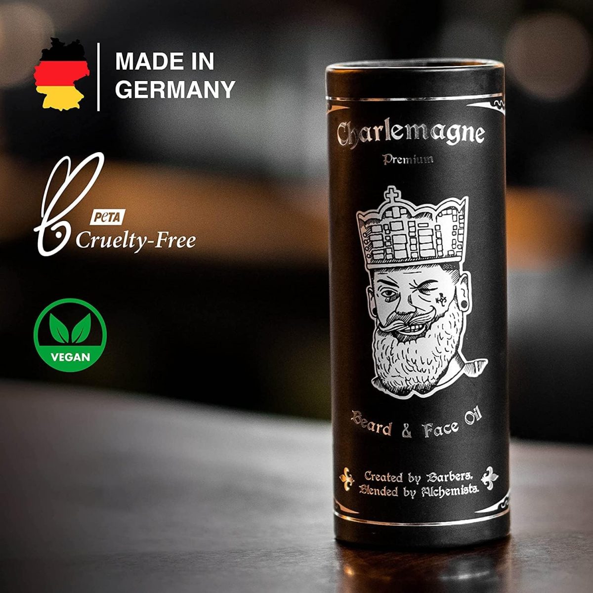 ⁦Charlemagne Beard Oil – 100% Vegan Vanilla Tobacco Fragrance – Natural Stimulates Growth – Men's Beard Oil Vegan – Made in Germany⁩ - الصورة ⁦4⁩