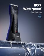 ⁦GLAKER Ball Trimmer for Men, 2-in-1 Ceramic & Foil Blades Body Shaver, Groin & Pubic Hair Groomer, Manscape Dual-Head IPX7 Waterproof⁩ - الصورة ⁦5⁩
