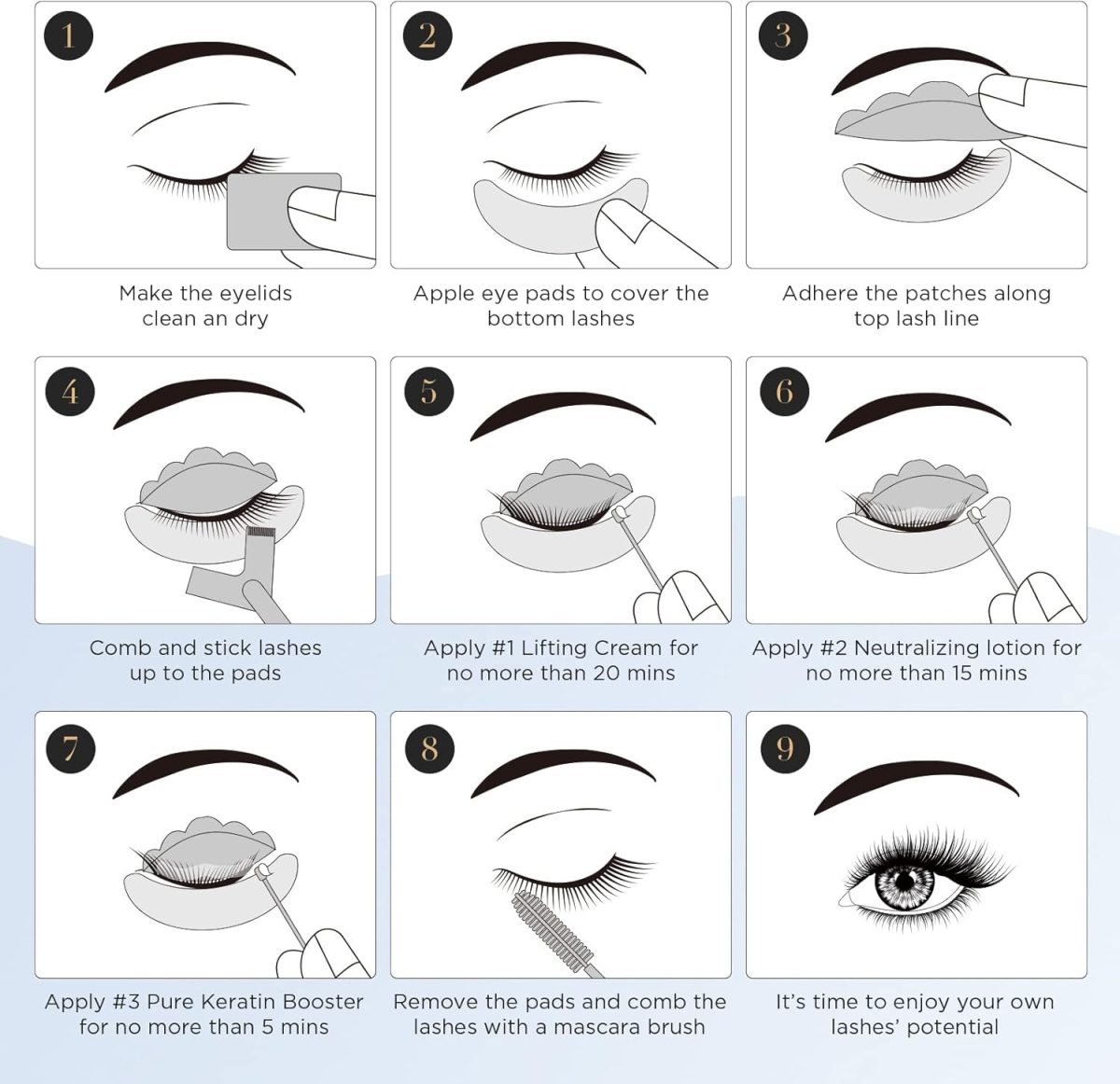 ⁦LASHVIEW Lash Lift Kit,Lash Lift,Professional Eyelash Perm Kit,Liquid Set,Semi-Permanent,Curling Perming,Wave Lift Extension Perm Set,10 Times⁩ - الصورة ⁦4⁩