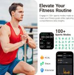 ⁦TOZO S4 AcuFit One Smart Watch 1.78" AMOLED Ultra-Clear Screen for Men Women, Call/Answer Fitness Tracker, Heart Rate Sleep Blood Oxygen Monitor IP68 Waterproof for ios 11.0+ Android 9.0+, Rose Gold⁩ - الصورة ⁦4⁩