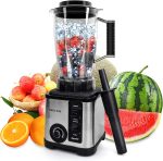 ⁦Ponicozy 3 in 1 Full Size Blender - 9500W Electric High Speed 15 Speed Countertop Smoothie Maker With 3L Bowl, 1.5L Chopper, 0.5L Grinder for Smoothie, Milkshake, Puree⁩ - الصورة ⁦2⁩