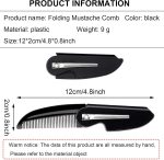 ⁦Azonee Folding Mustache Comb and Beard Comb, Small Pocket Comb for Men Everyday Grooming and Hair Care. Saw-cut and Hand Polished Styling Men's Folding Comb(3 Pieces)⁩ - الصورة ⁦2⁩