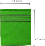 ⁦8 pcs Asian Exfoliating Bath Washcloth - Red & Green⁩ - الصورة ⁦4⁩