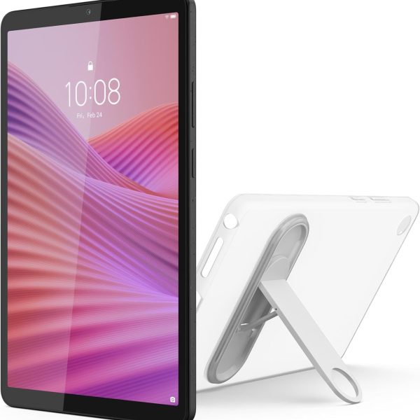 Lenovo Tab One, 8.7-inch HD Display, MediaTek Helio G85, 4GB RAM, 128GB Storage, Android 14, Luna Grey, with Case