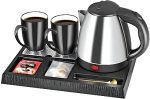 Hotel Kettle Set With Cup & Serving Tray 1200ml Kettle Capacity 1350W