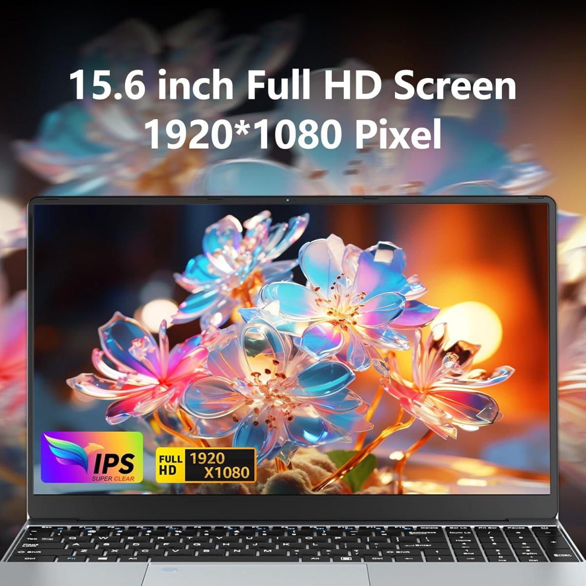 ⁦15.6 Inch Laptop, Laptops 24GB 1TB SSD, Laptop Computer N5095, Gaming Laptop, Traditional Laptop Computers 180 Angle Opening, Lap top Fingerprint Unlock Backlit Keyboard, 1920X1080 FHD IPS MINI-HDMI⁩ - الصورة ⁦2⁩