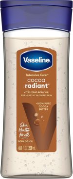 Vaseline Intensive Care Body Gel Oil, Cocoa Radiant, 6.8 oz ,Transparent - Package May Vary