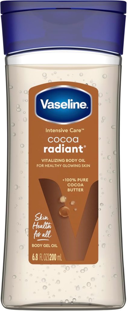 Vaseline Intensive Care Body Gel Oil, Cocoa Radiant, 6.8 oz ,Transparent - Package May Vary
