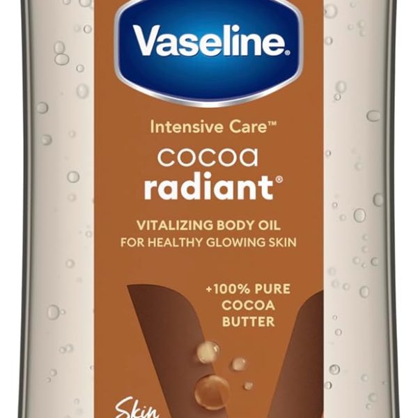 Vaseline Intensive Care Body Gel Oil, Cocoa Radiant, 6.8 oz ,Transparent - Package May Vary