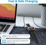 ⁦Charger Cable for Garmin Watch[2-Pack,3.3ft],Right Angle Fast Charging Cable 90°Elbow Design Compatible with Garmin Fenix 5/6/7,Forerunner 245/945,Vivoactive 3/4S/4,Venu 2/2S,Instinct 2/2S,Vivosmart 5⁩ - الصورة ⁦5⁩