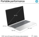 ⁦HP 15.6" Touchscreen Business Laptop | 6-Core i3-1215U (Outperforms i5 1135G7) | 32GB RAM | 1TB SSD | Win 11 Pro | Sleek Silver | W/Charger⁩ - الصورة ⁦8⁩