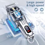 ⁦KIKIDO Hair Clippers Professional Cordless for Men, Barber Clippers for Hair Cutting Kit, Wireless LCD Display Hair Trimmers Set, Rechargeable Haircut Machine for Family (Sliver)⁩ - الصورة ⁦5⁩