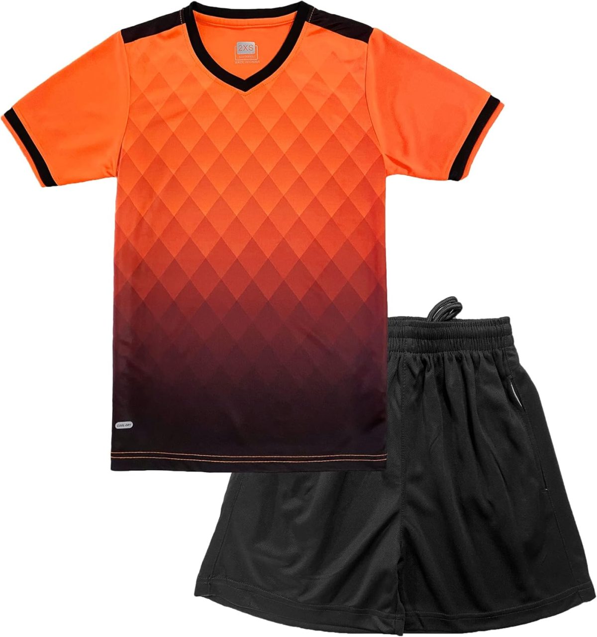 Mouniubull Boys Quick Dry Short Sleeve T-shirt and Mesh Shorts Soccer Set-G