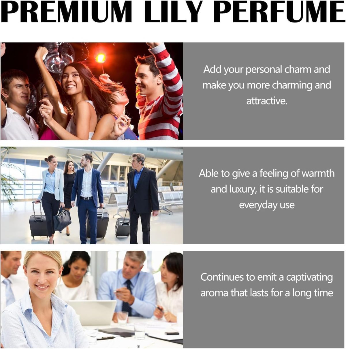 ⁦Goyazan Lily Perfume Premium - Attraction Perfume, Lily of the Perfume Premium Pheromone Cologne Oil Roll On for Women, Fresh, Classic Fragrance, Long-Lasting and Clean Scent -（15ml）⁩ - الصورة ⁦7⁩