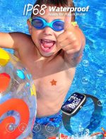 ⁦ZONEY Kids Smart Watch for Boys Girls, IP68 Waterproof Kids Fitness Activity Tracker Watch,Heart Rate Sleep Monitor,8 Sport Modes,Pedometers,Calories Counter,Alarm Clock,Kids Gifts (Black)⁩ - الصورة ⁦4⁩
