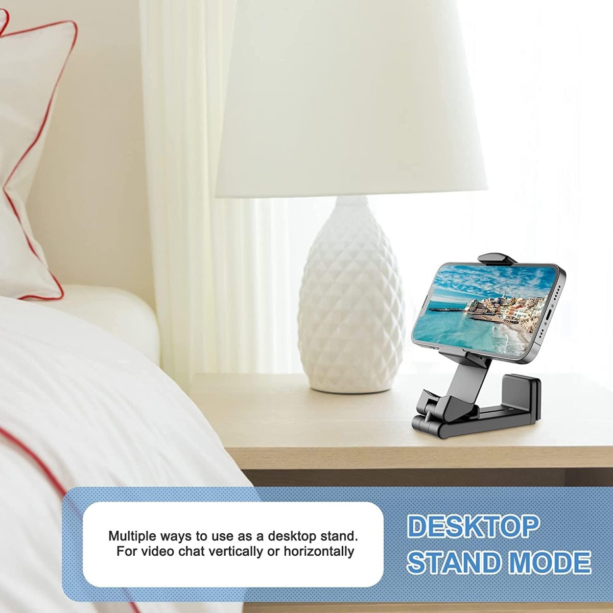 ⁦Universal Airplane Phone Stand Holder, Maproti Travel Essentials Phone Mount for Desk with 360 Degree Rotation, Handsfree Travel Must Haves Phone Clip, Flexible Accessories for Flying⁩ - الصورة ⁦7⁩