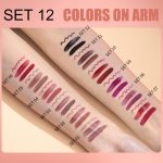 ⁦Black Lip Liner Lipstick Lip Gloss Set, 3Pcs Black Matte Liquid Lipstick Lip Stain, Long-Lasting Highly Pigmented Waterproof Lipgloss for Lips Makeup Kits Party, Halloween, Gothic Makeup⁩ - الصورة ⁦6⁩