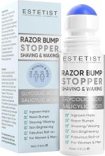Razor Bump Stopper Solution for Ingrown Hair Skin Care Treatment for Face, Neck, Bikini Area, Legs and Underarm Area After Shave Serum Roll-On for Men and Women With Salicylic Acid, Glycolic Acid
