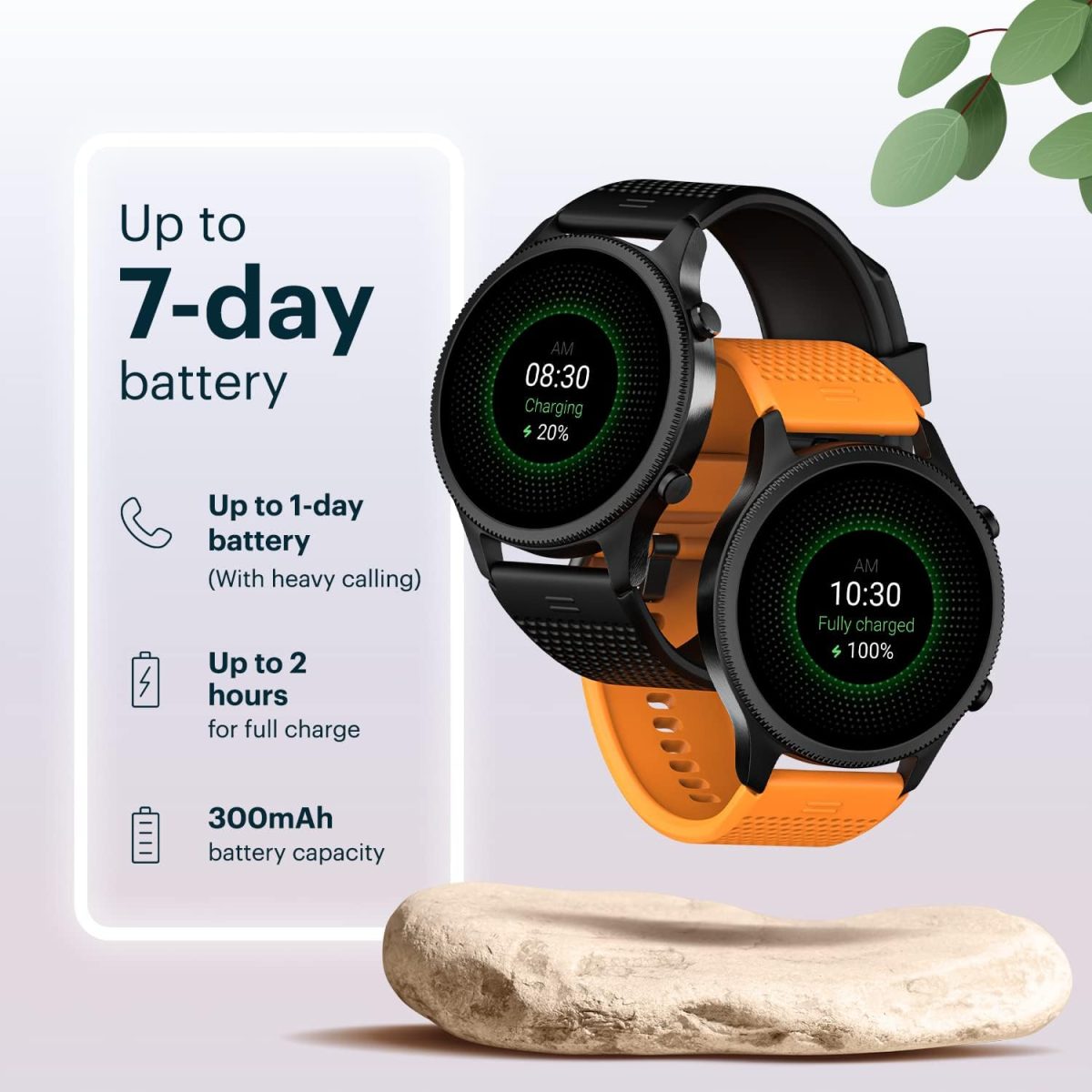 ⁦NoiseFit Halo 1.43" AMOLED Display, Bluetooth Calling Round Dial Smart Watch, Premium Metallic Build, Always on Display, Smart Gesture Control, 100 Sports Modes (Jet Black)⁩ - الصورة ⁦6⁩
