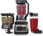 Ninja 3-IN-1 Food Processor, Blender, Auto-iQ Technology, 1200 Watts, Recipe Guide included, Black/Grey, BN801ME, 2 Years Warranty