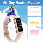 ⁦Smart Activity Tracke with1.1' Slim-thin Fitness Band, Fitness Tracker with Blood Oxygen Heart Rate & Sleep Monitor, 25+ Sport Modes with Step Count for Women&Men, IP67 Waterproof for Andorid iOS Pink⁩ - الصورة ⁦5⁩