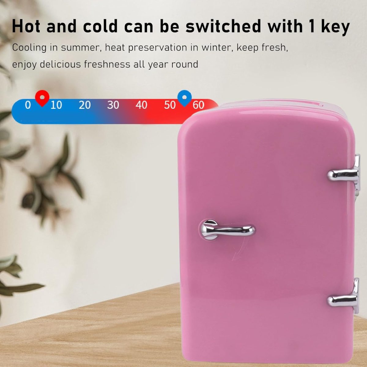 ⁦fannay 4L Mini Fridge, 36W DC12V Portable Cooler and Warmer with AC DC Adapters, Multifunctional Travel Small Refrigerator for Food, Drinks, Skin Care, Beauty, Breast Milk ()⁩ - الصورة ⁦2⁩